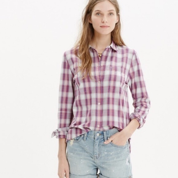 Madewell Tops - Madewell Ex-Boyfriend Plaid